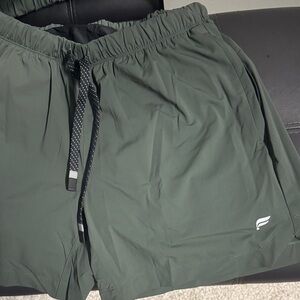 Fabletics Dark Green Athletic Shorts